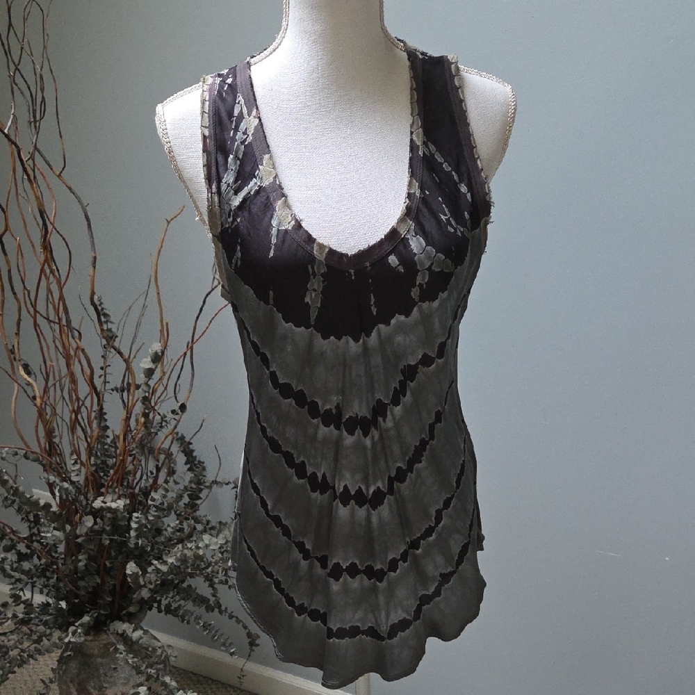 Young Fabulous & Broke Gray Asymmetrical Sleeveless Tank Top